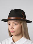 Шляпа STETSON арт. 2598154 TRAVELLER WOOLFELT (темно-серый)